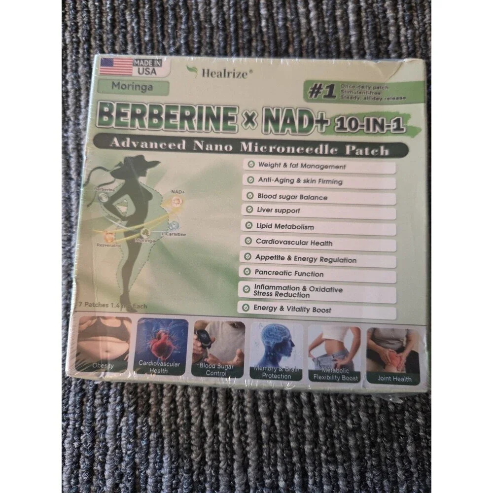 Moringa BERBERINE X NAD + 10-in-1 Advanced Nano Microneedle Patch,small Patch